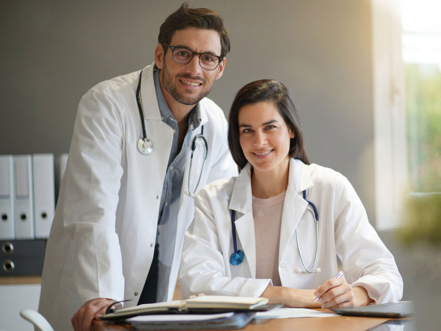 young doctors lab coats doctors